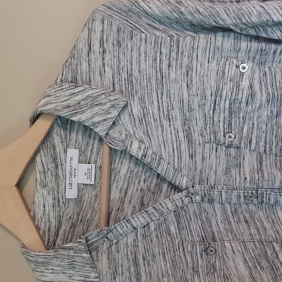 NWOT Liz Claiborne Lightweight 3/4 sleevesButton Down Large Petite - Picture 3 of 7